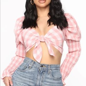 Fashion Nova Plaid Top